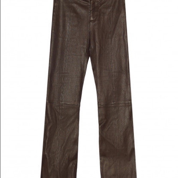 NWT Equipment Merlot Leather Trouser